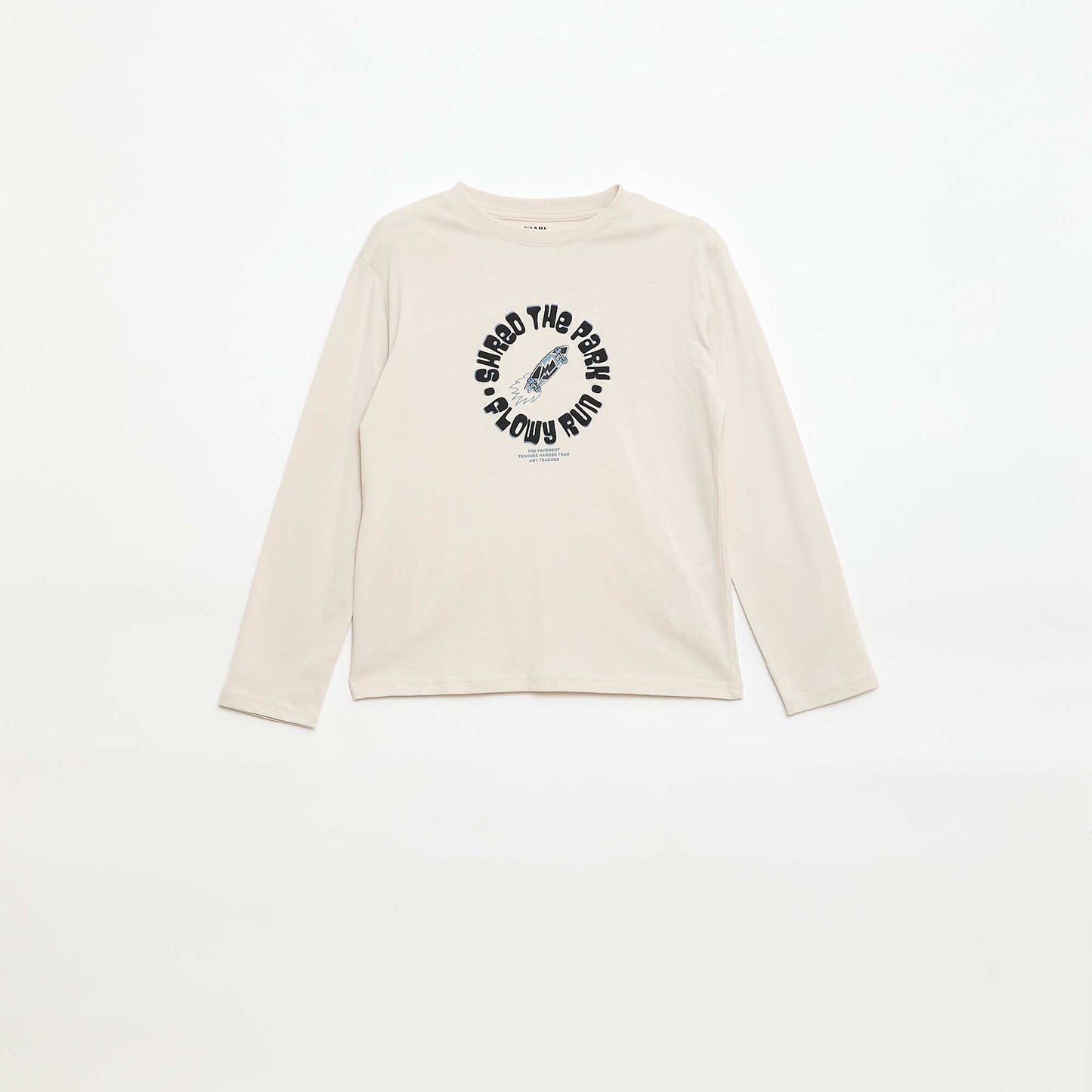 Camiseta estampada de manga larga BEIGE