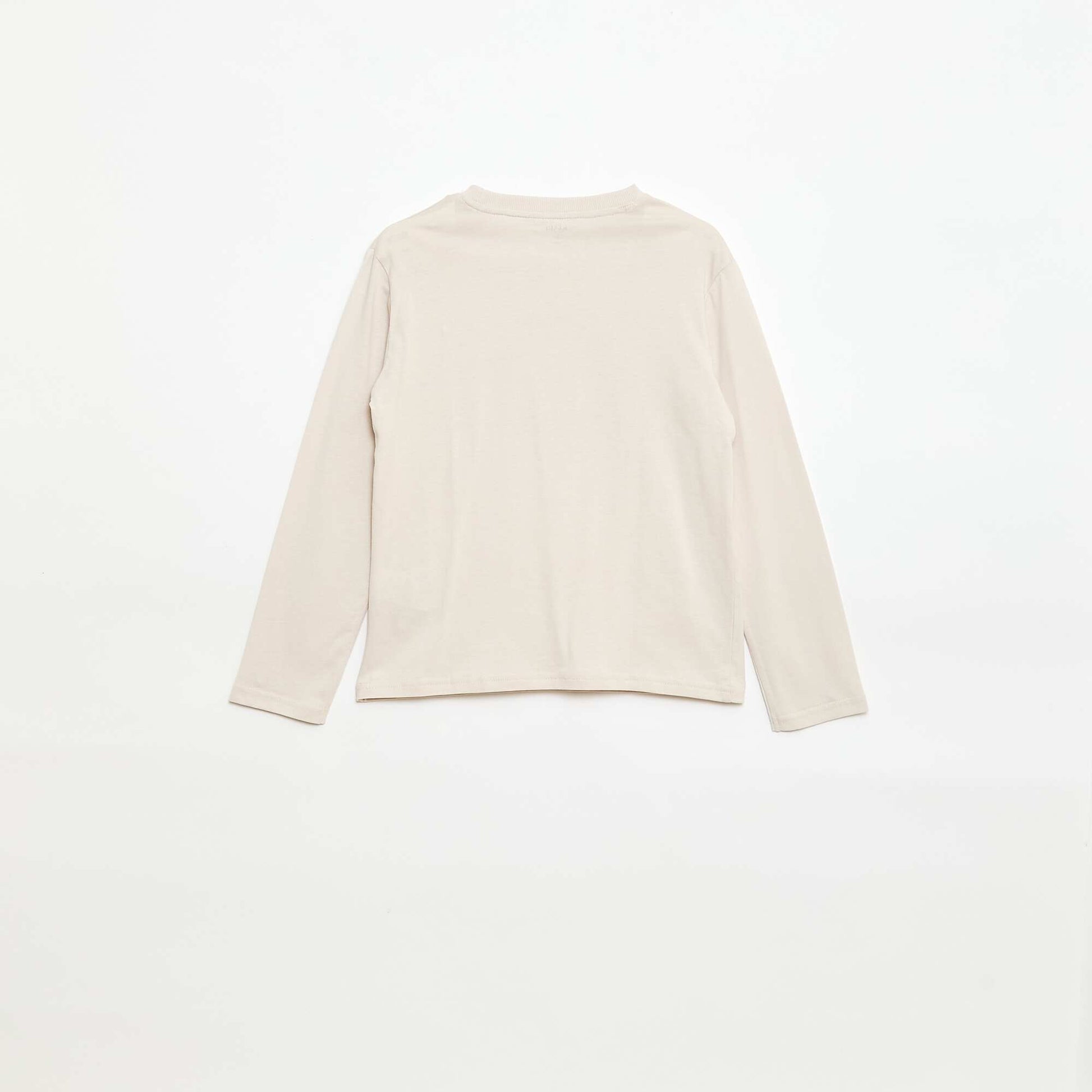 Camiseta estampada de manga larga BEIGE