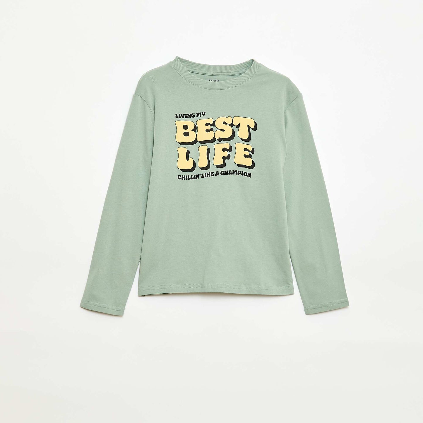 Camiseta estampada de manga larga VERDE