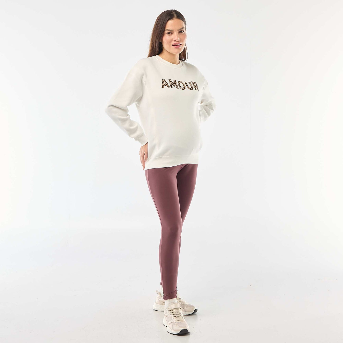 Buzo de lactancia de felpa BLANCO