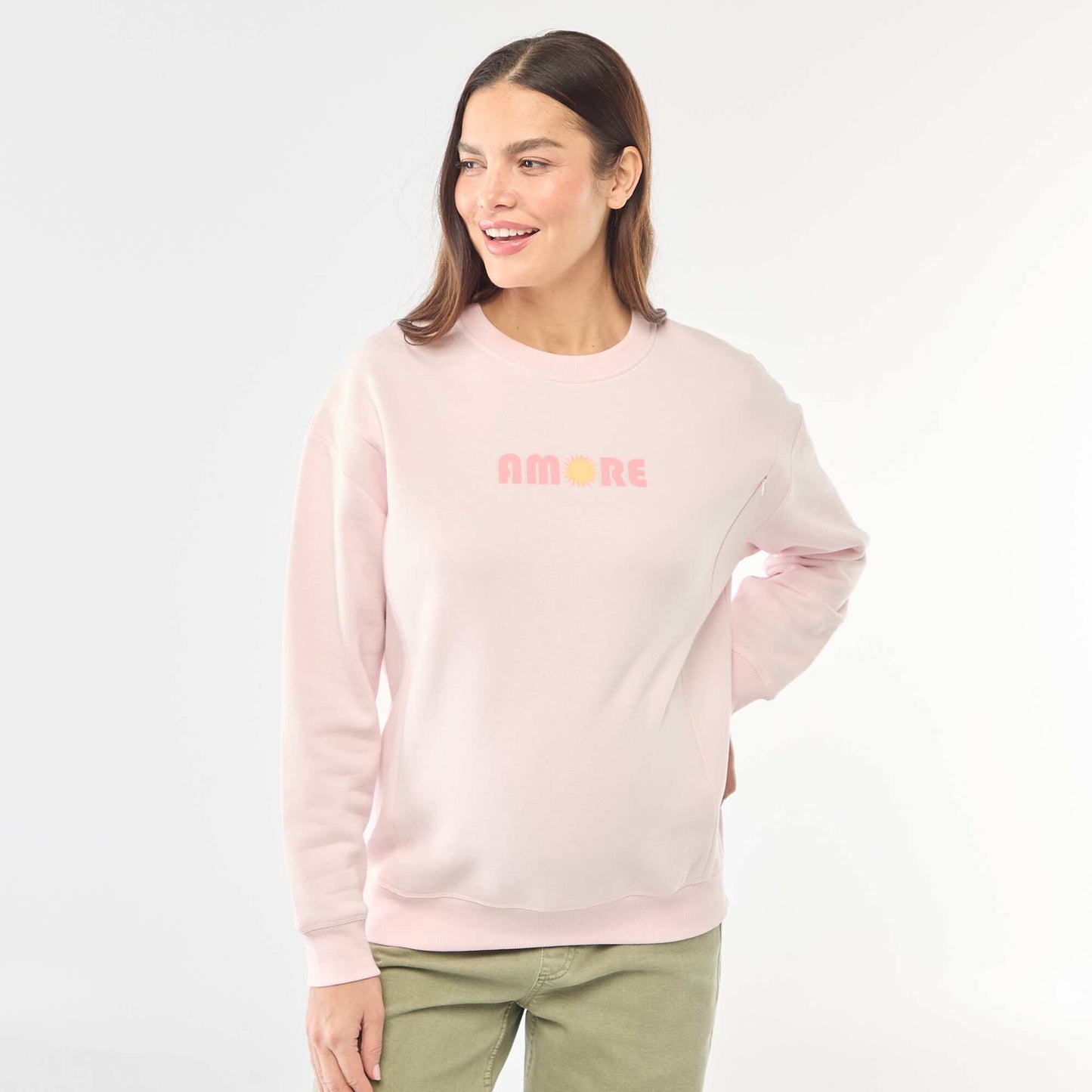 Buzo de lactancia de felpa ROSA