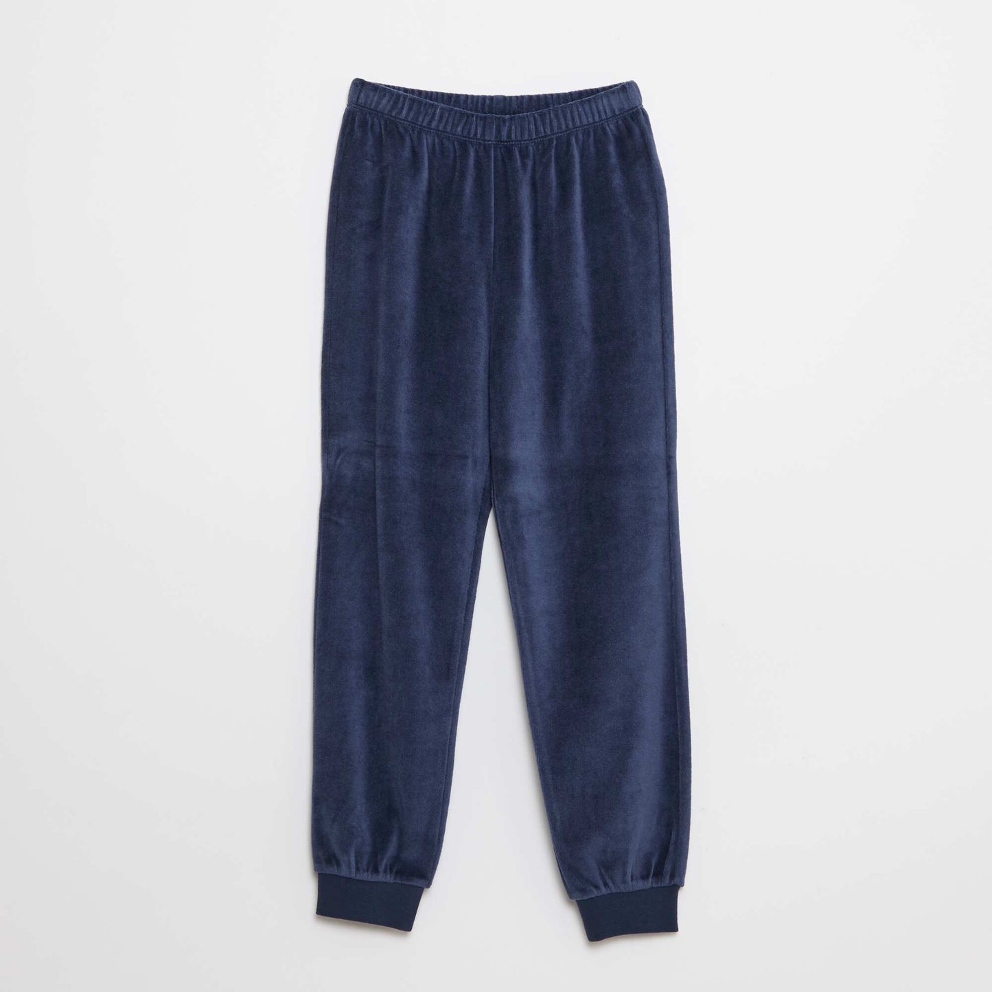 Conjunto de pijama de terciopelo estampado buzo + pantalón - 2 piezas AZUL
