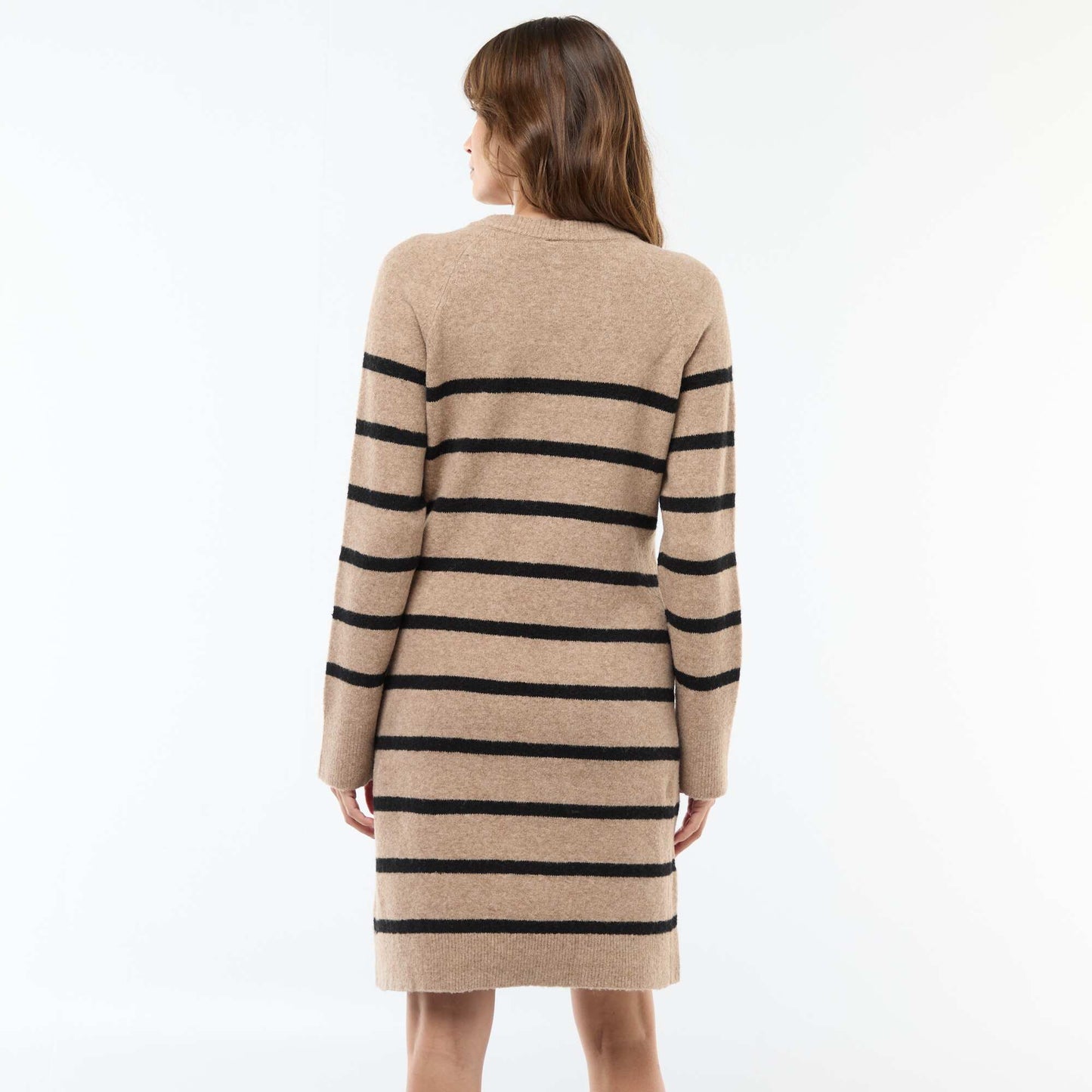 Vestido sweater de maternidad BEIGE