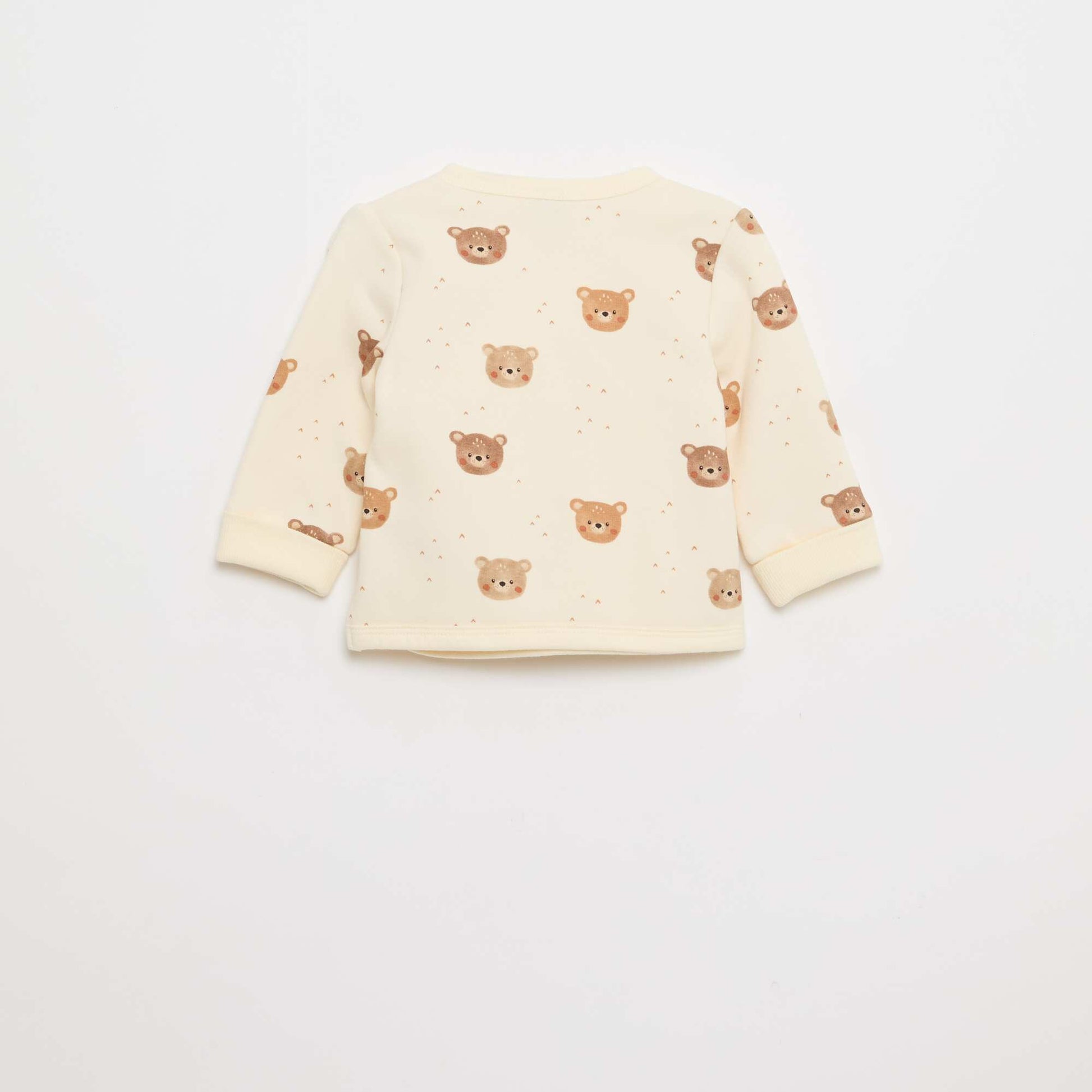 Conjunto buzo + pantalón de felpa - 2 piezas BLANCO