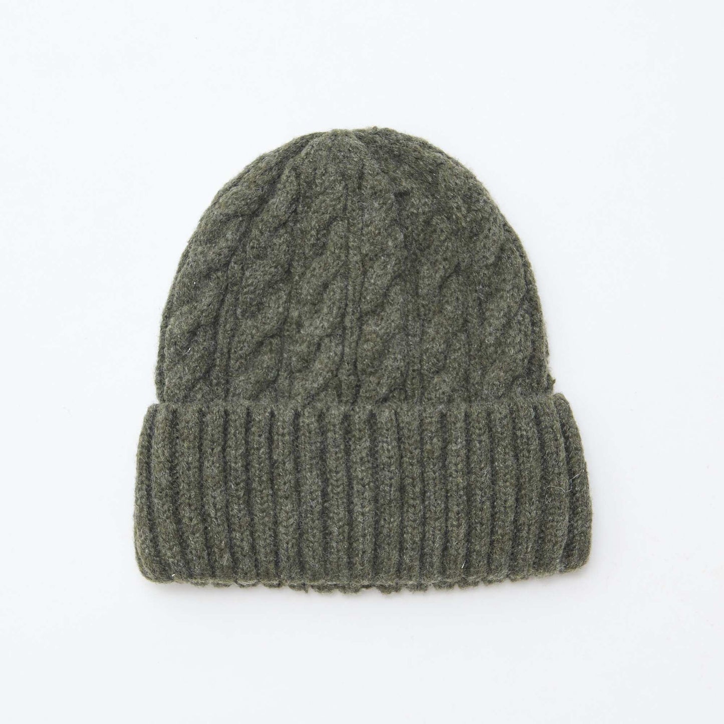 Gorro de punto trenzado VERDE