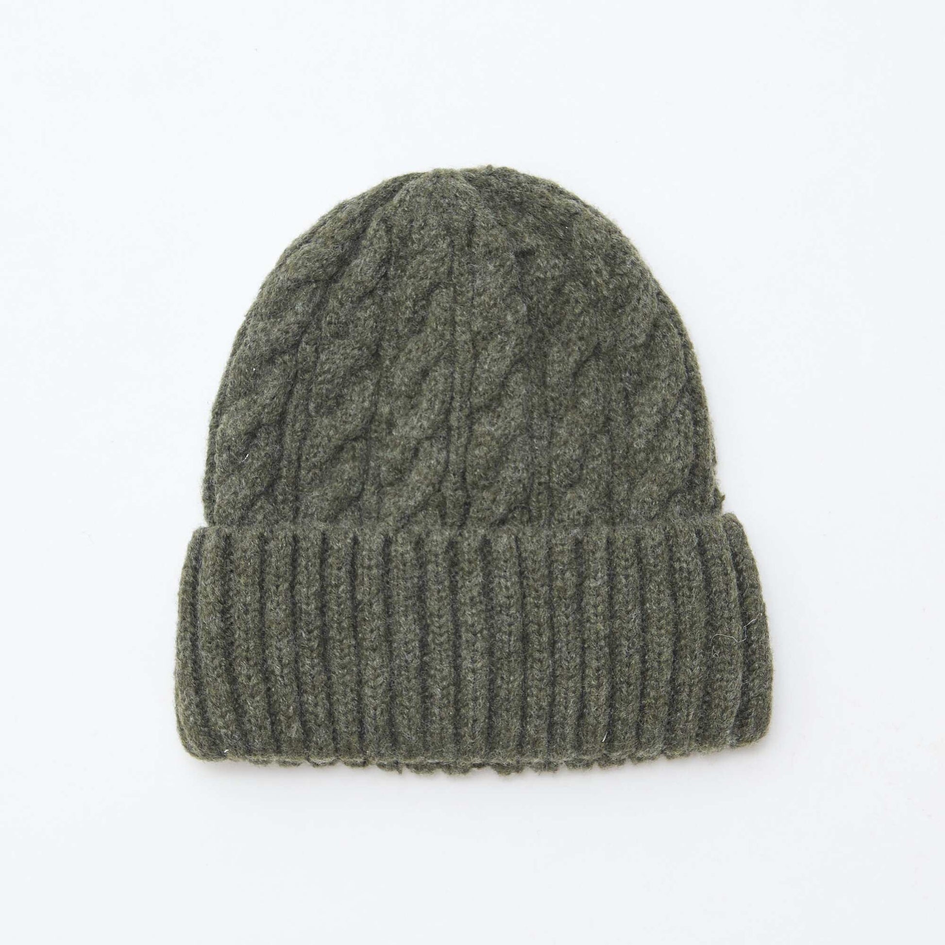 Gorro de punto trenzado VERDE