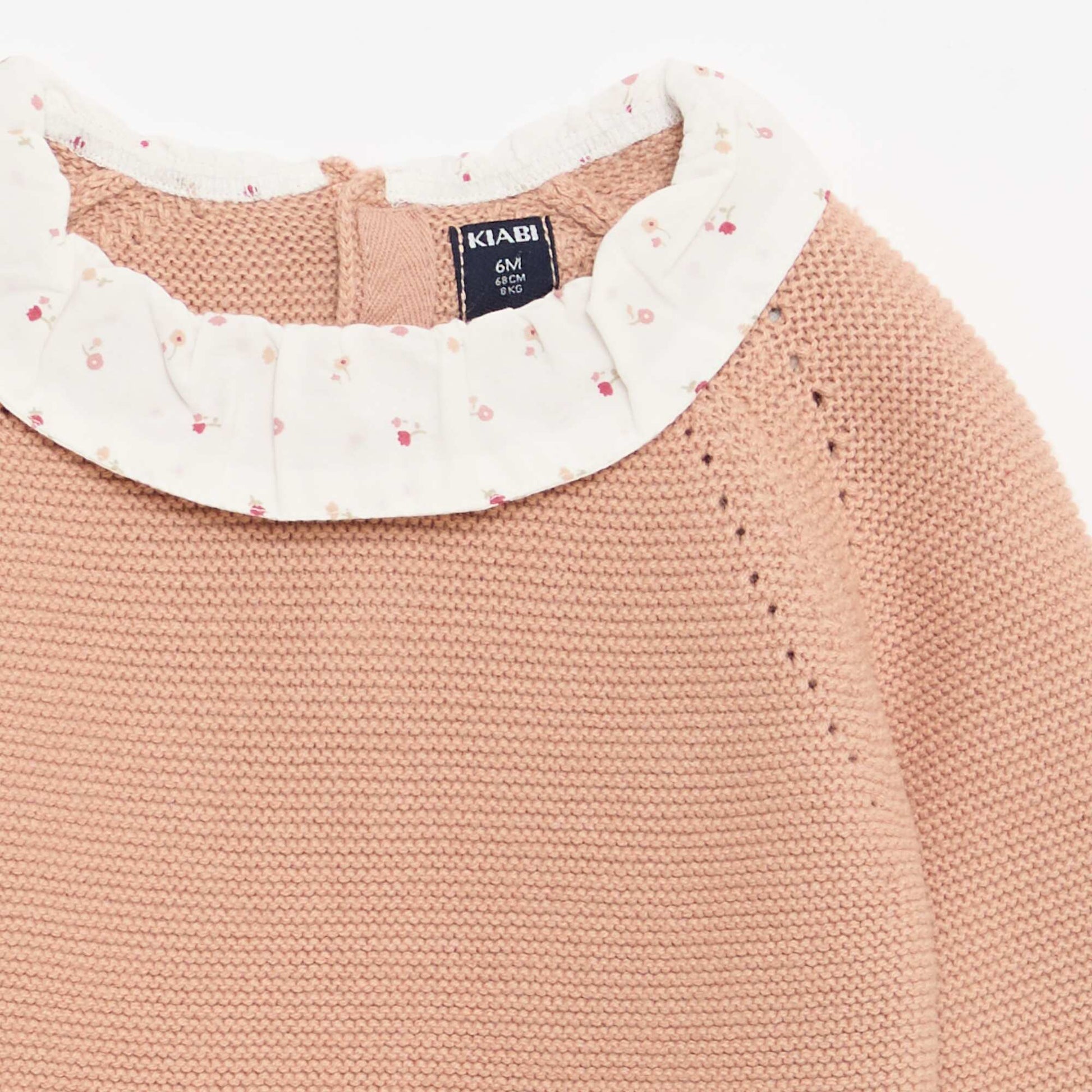 Sweater de punto espuma con cuello Claudine BLANCO