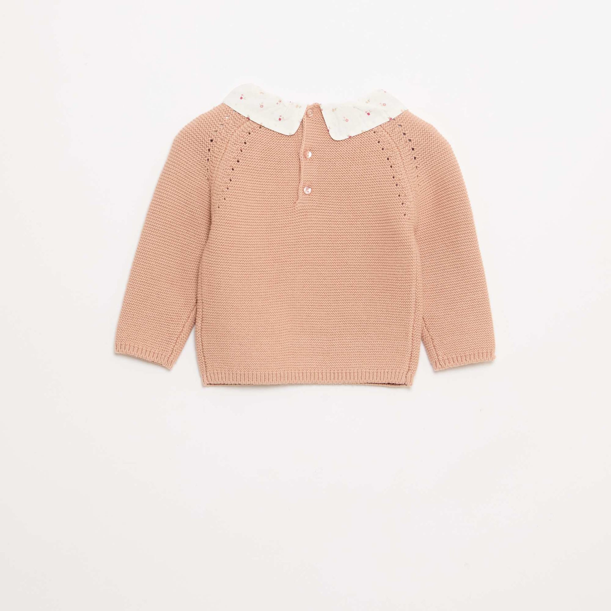 Sweater de punto espuma con cuello Claudine BLANCO