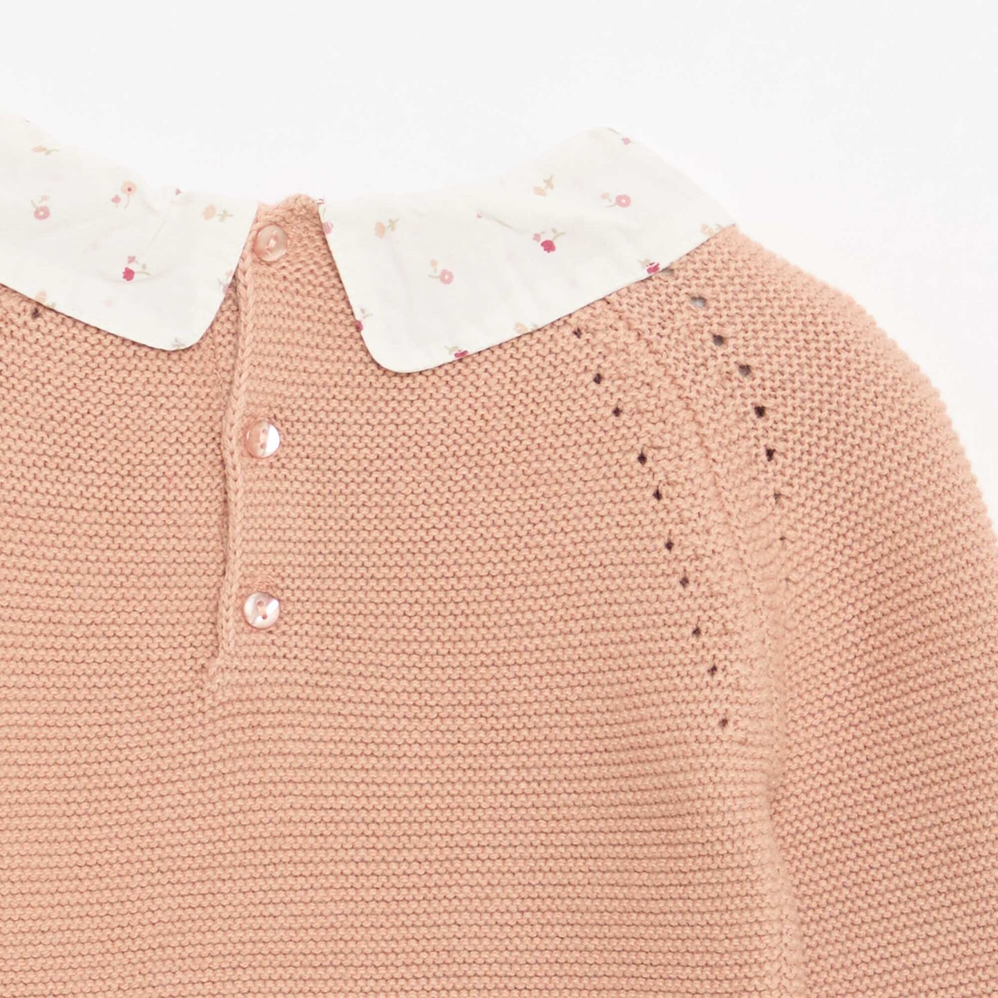 Sweater de punto espuma con cuello Claudine BLANCO