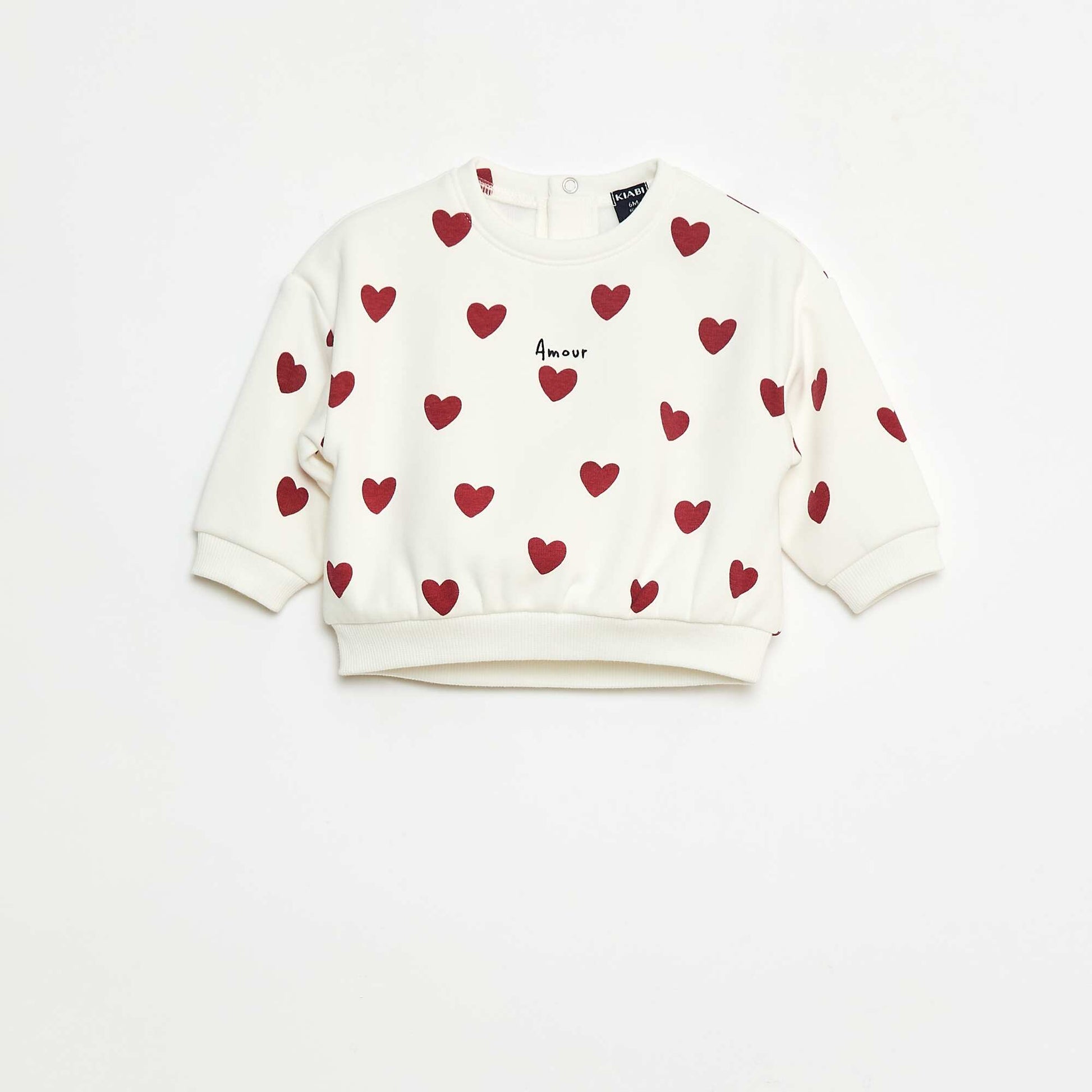 Sweater polar con estampado BLANCO