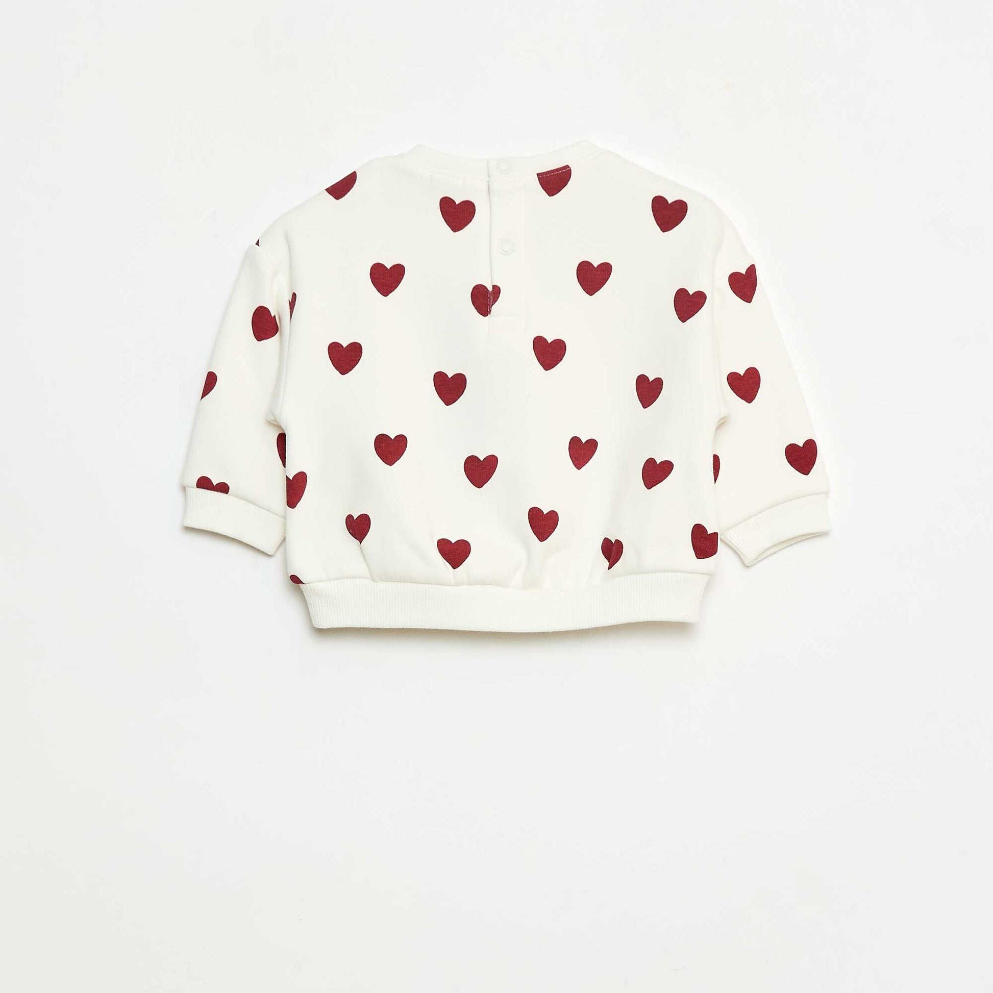 Sweater polar con estampado BLANCO