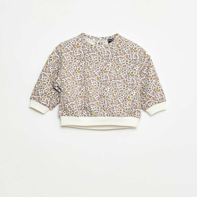 Sweater polar con estampado BLANCO