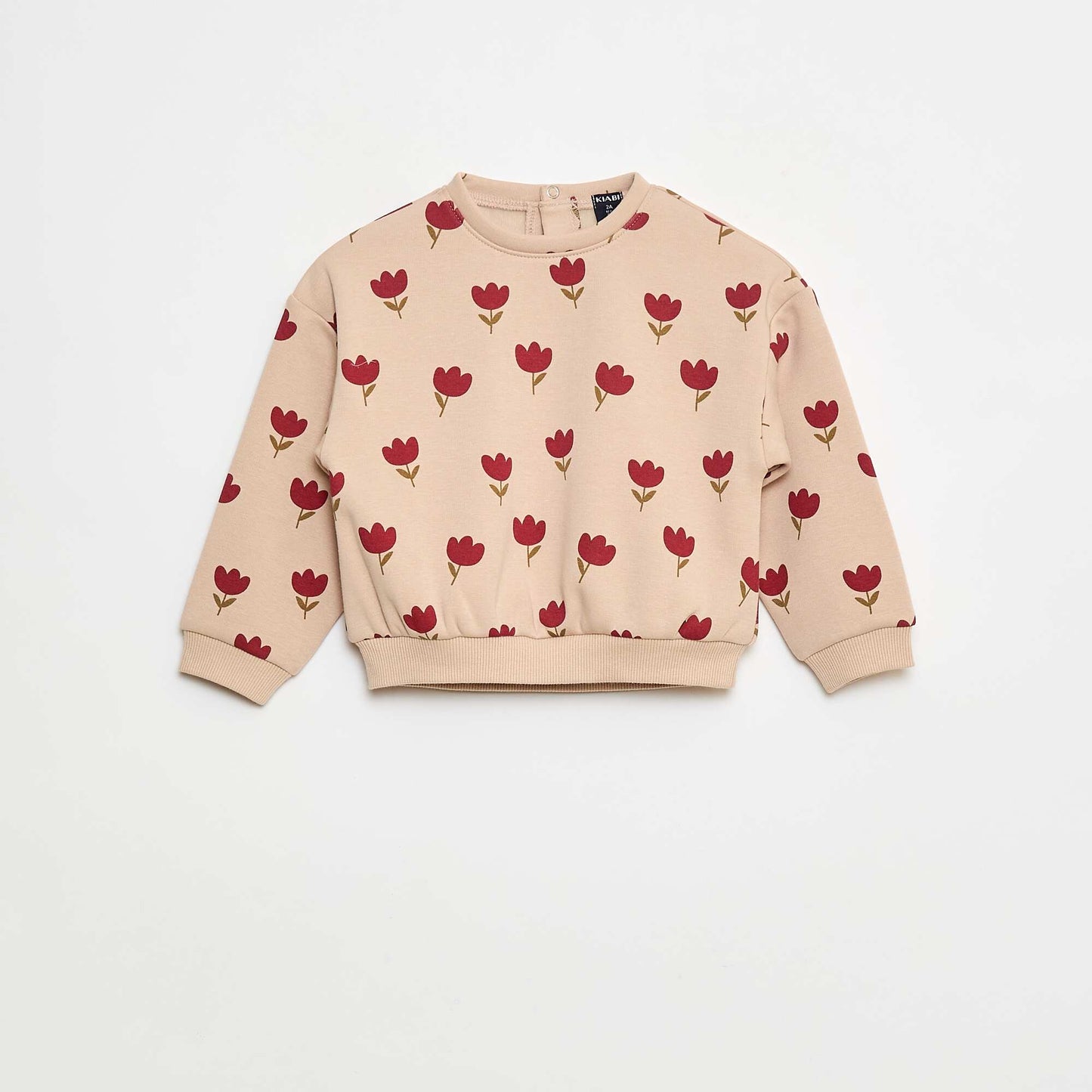 Sweater polar con estampado BEIGE