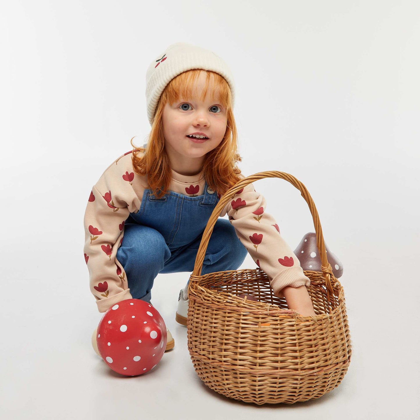 Sweater polar con estampado BEIGE