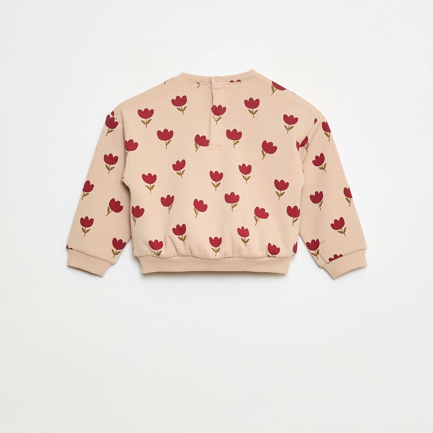 Sweater polar con estampado BEIGE
