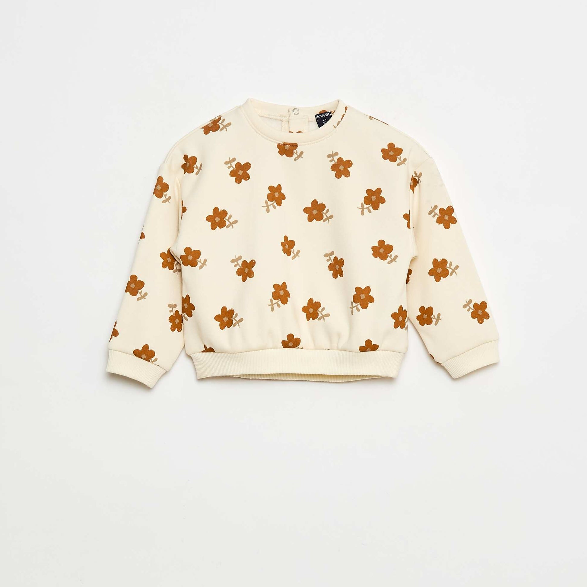 Sweater polar con estampado BLANCO