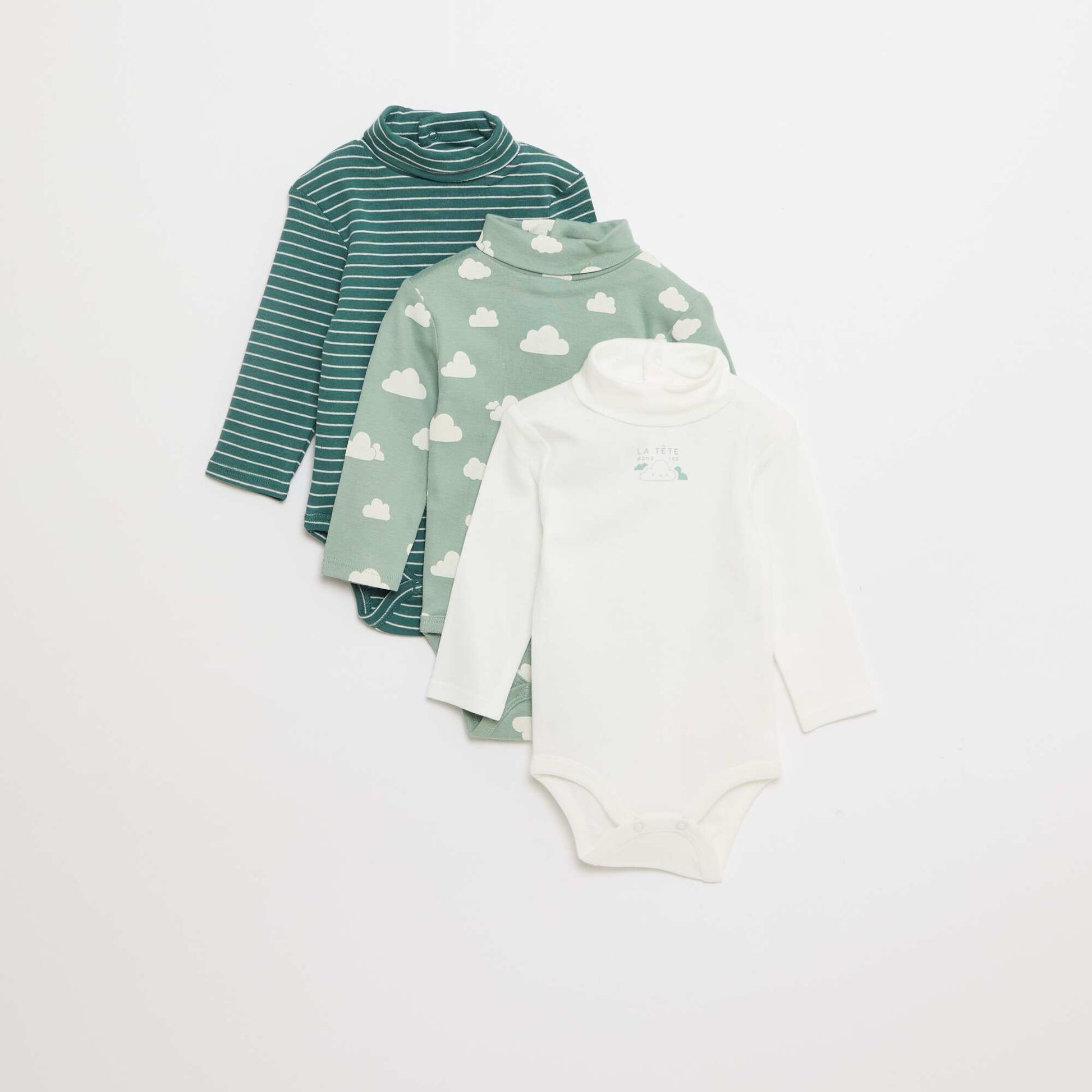 Pack de 3 bodies duraderos VERDE