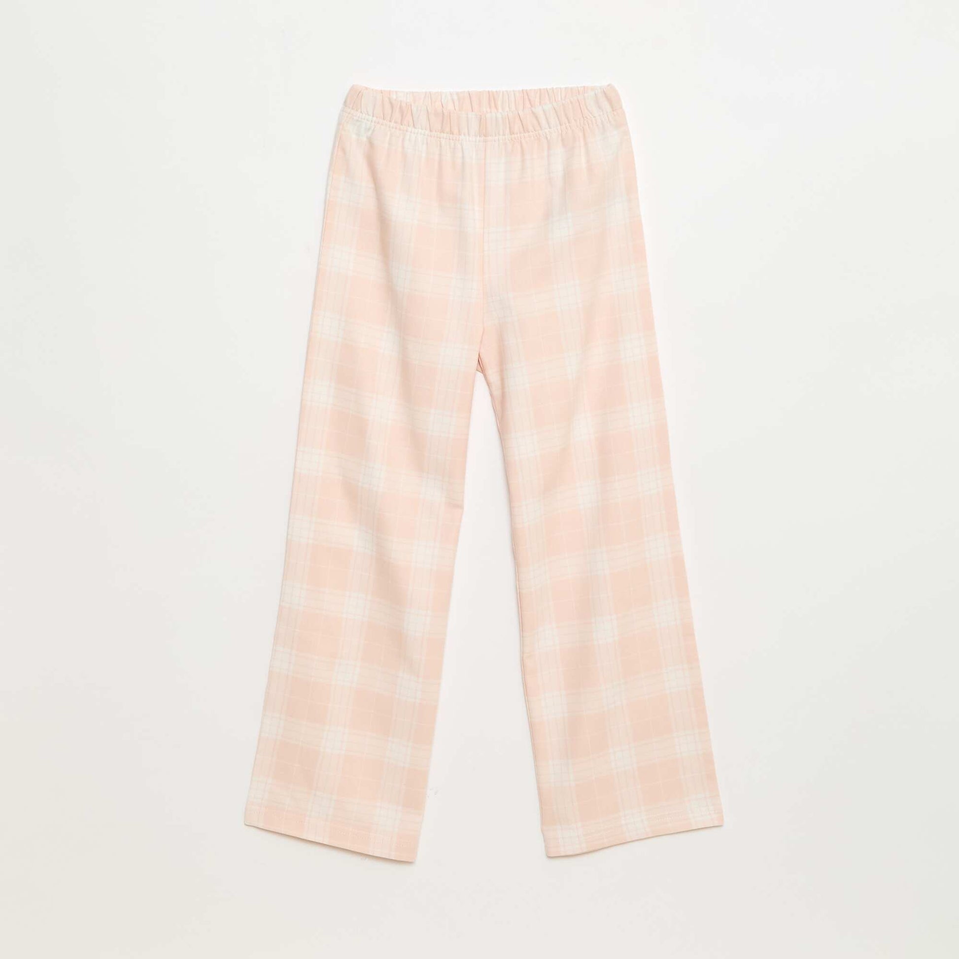 Conjunto de pijama largo polar camiseta + pantalón - 2 piezas BLANCO