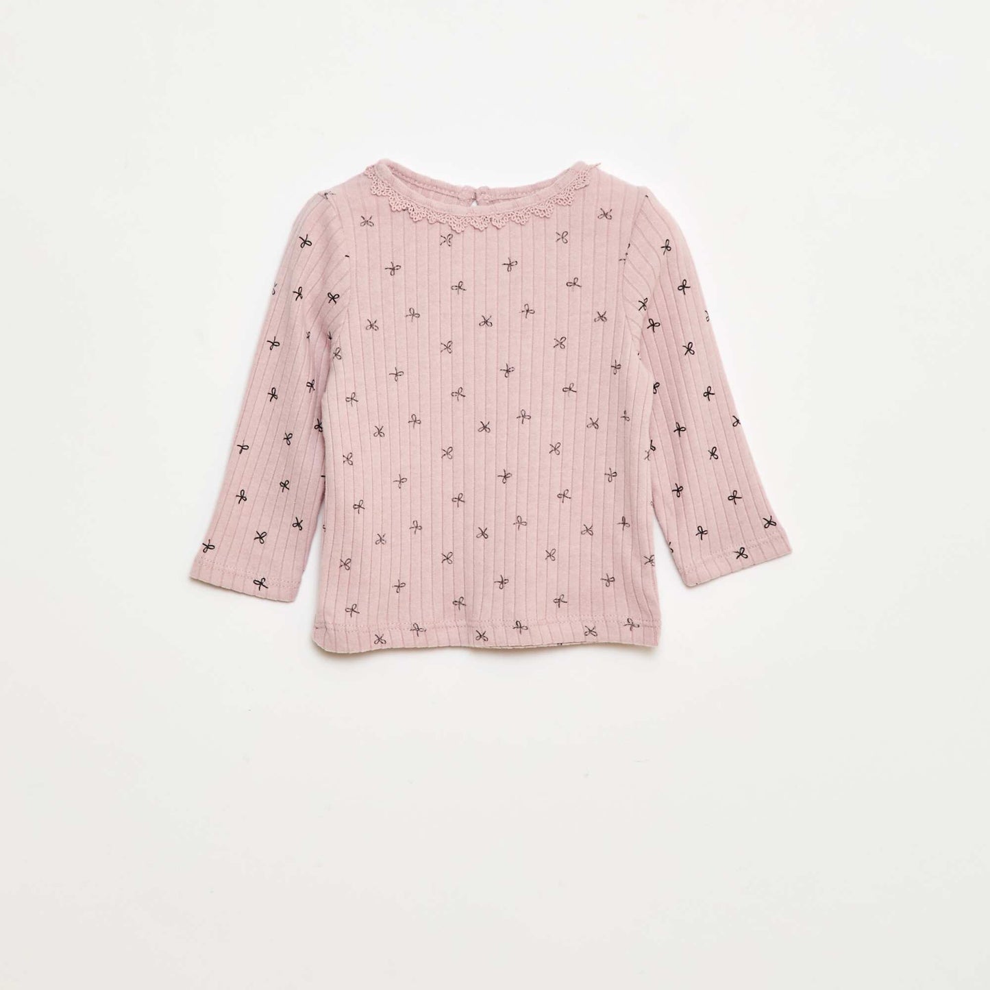 Camiseta de punto canalé PURPURA