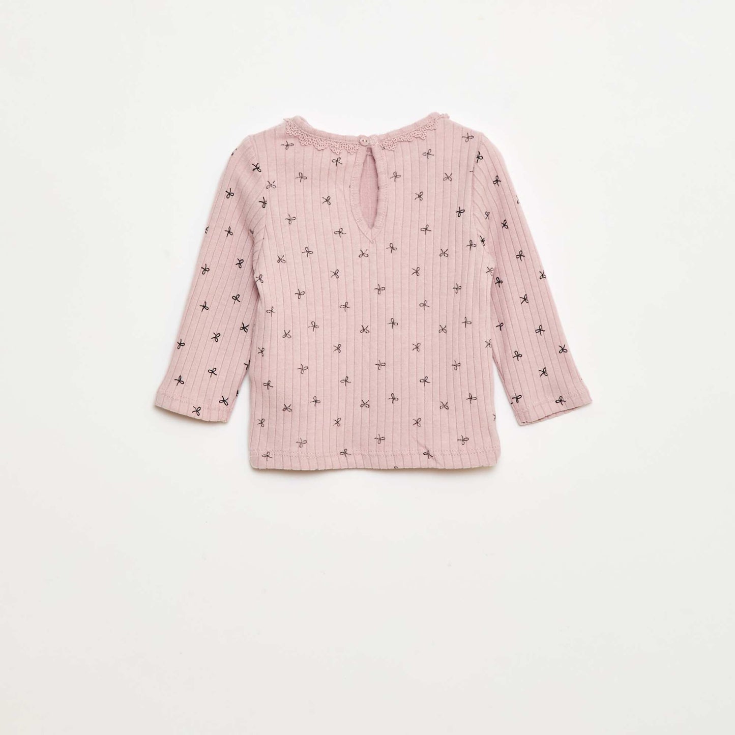 Camiseta de punto canalé PURPURA