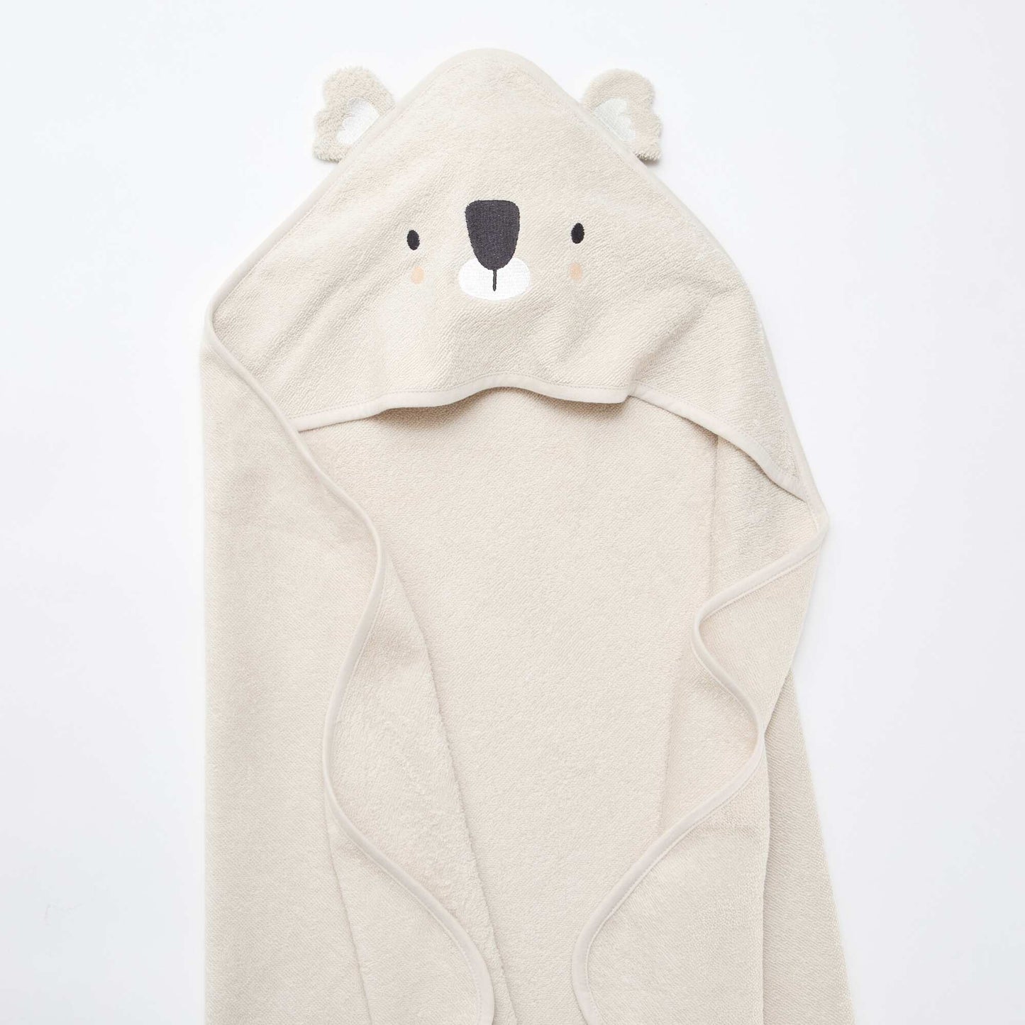 Capa de baño de rizo con orejitas de animales GRIS
