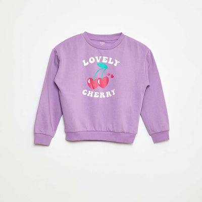 Buzo de manga larga estampada PURPURA