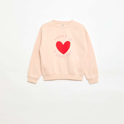 Buzo de manga larga estampada ROSA
