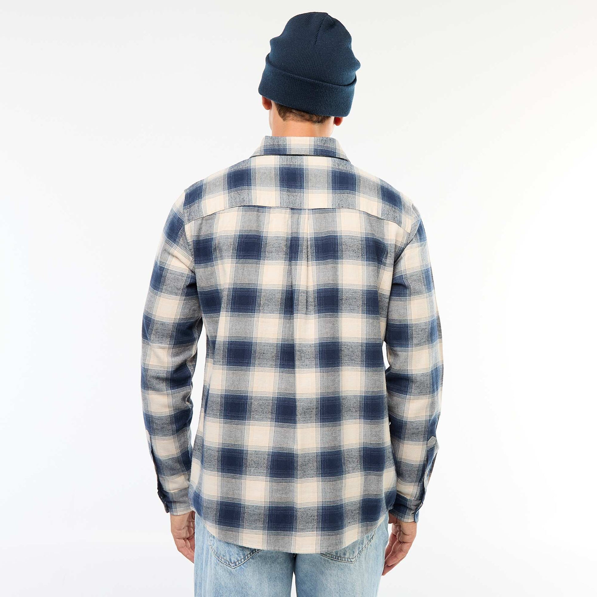 Camisa regular de cuadros AZUL