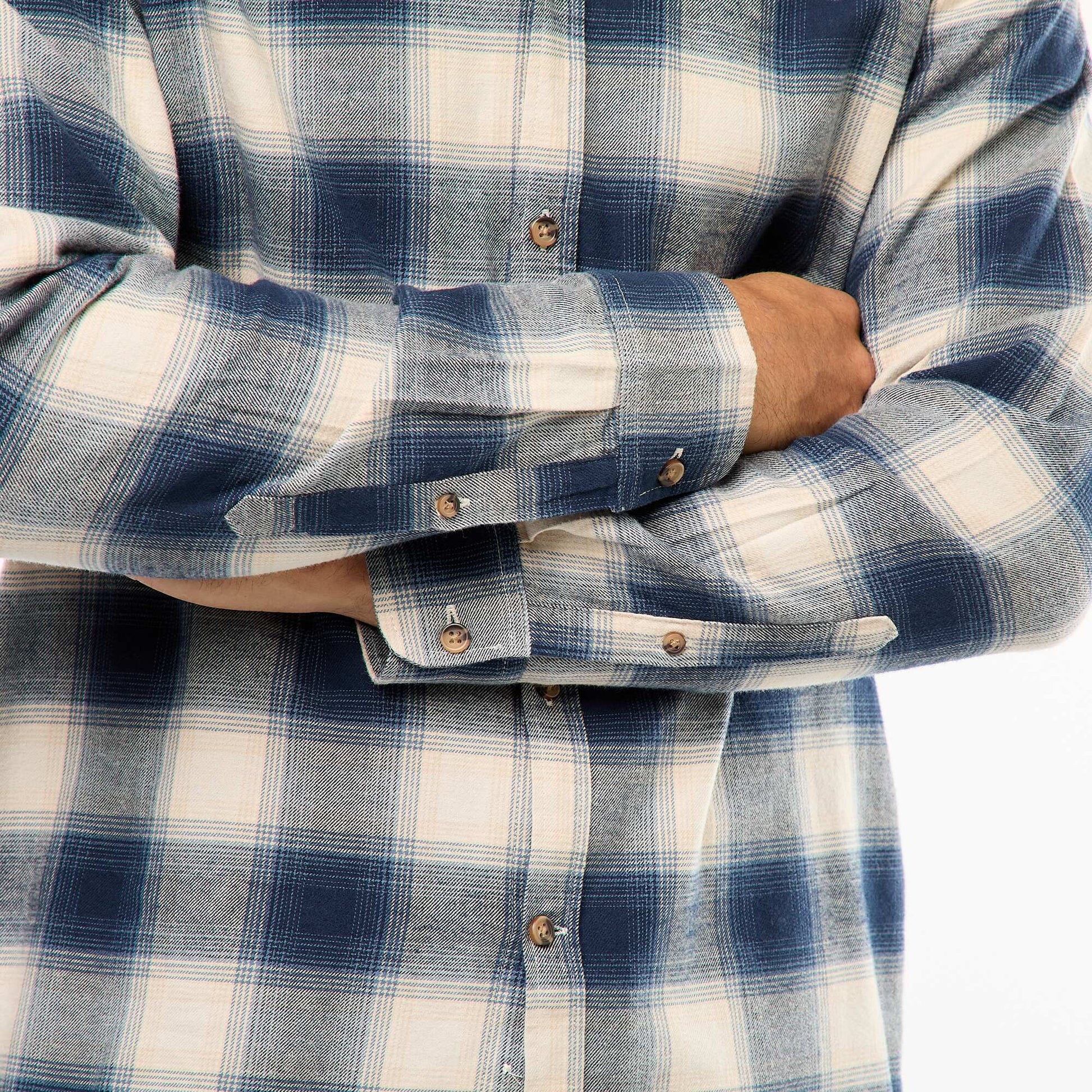 Camisa regular de cuadros AZUL