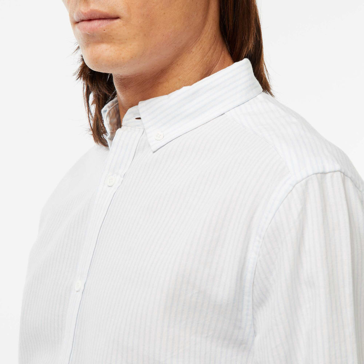 Camisa Oxford con motivo de rayas AZUL
