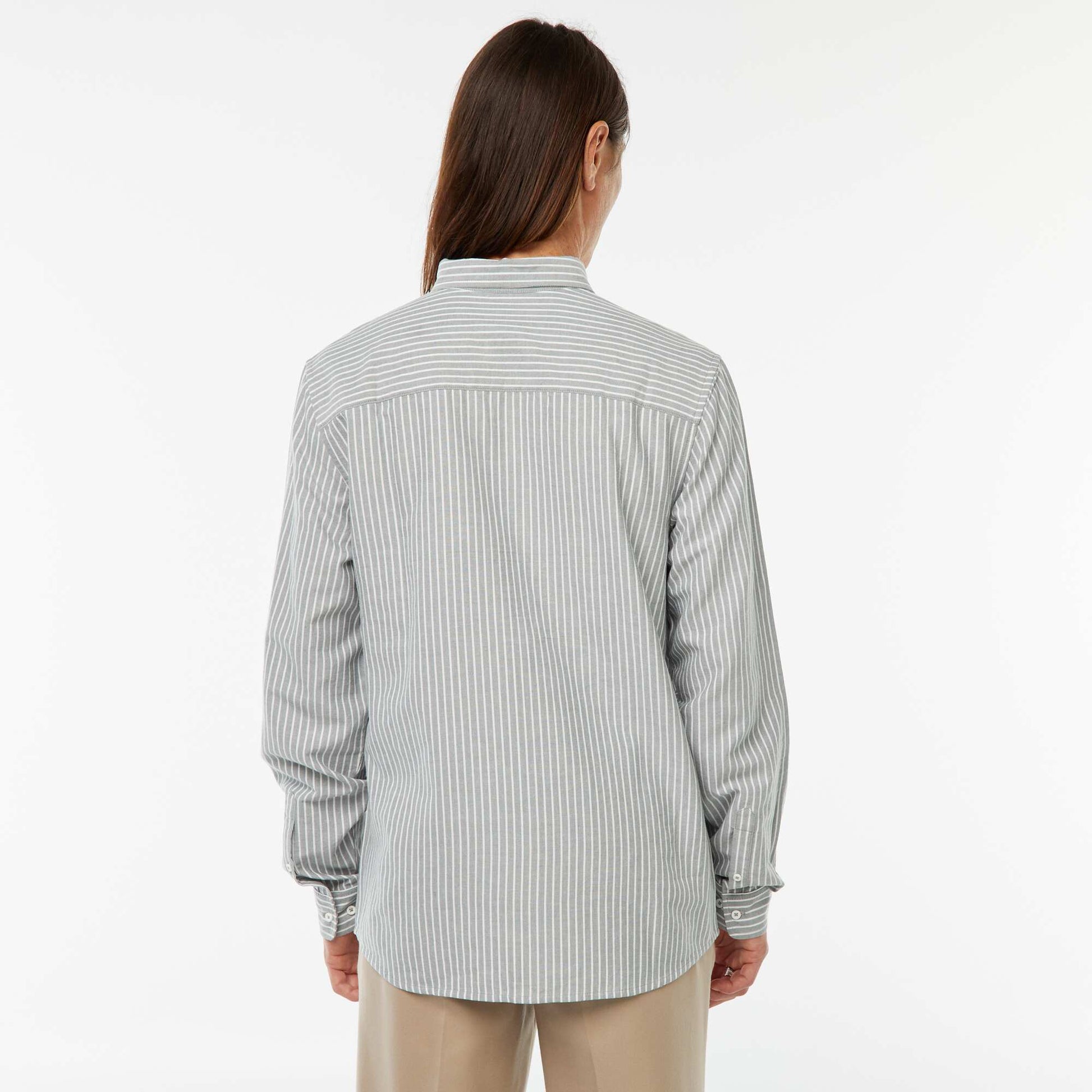 Camisa Oxford con motivo de rayas VERDE