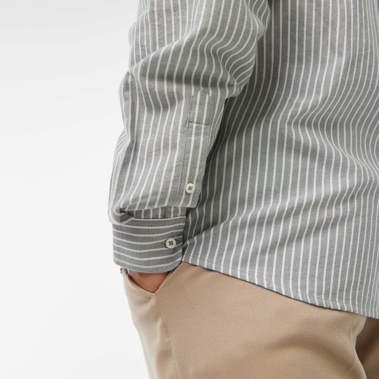 Camisa Oxford con motivo de rayas VERDE