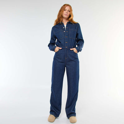Mono jean de manga larga AZUL