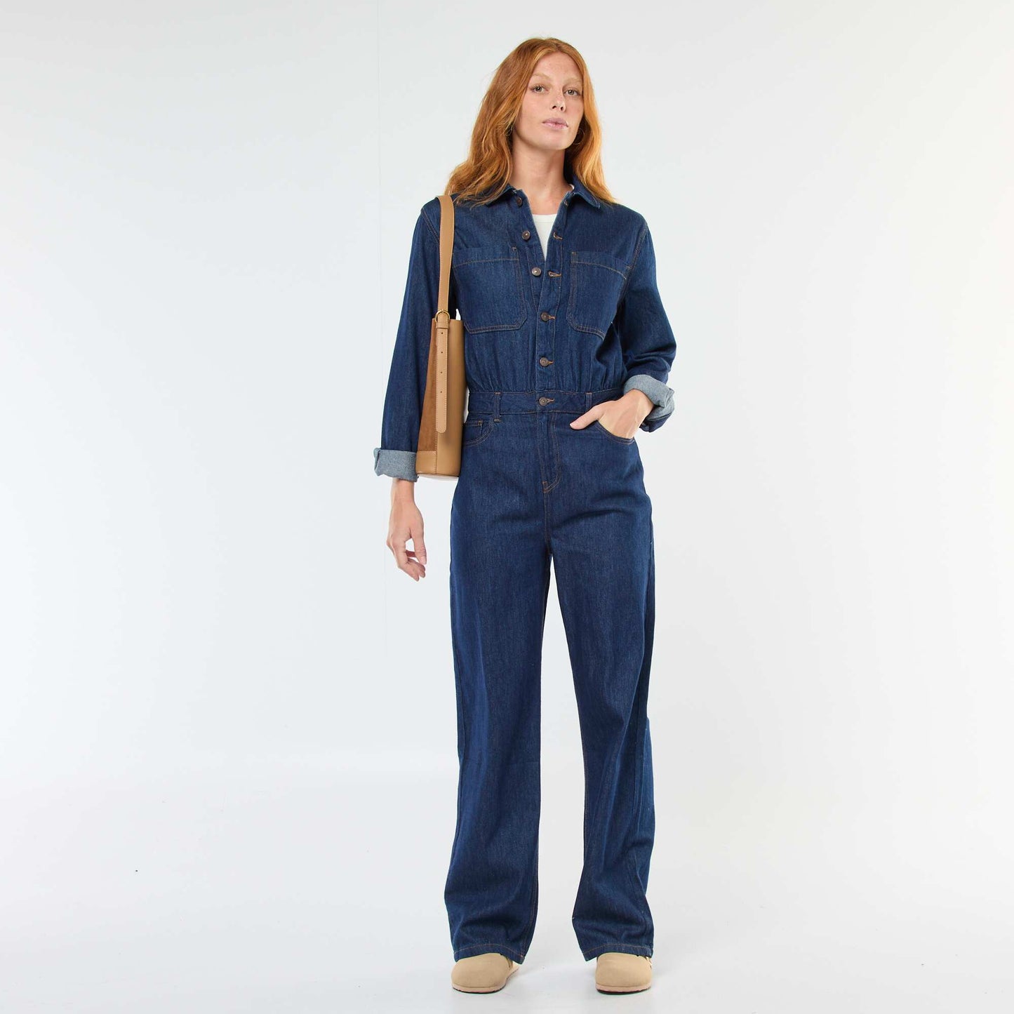 Mono jean de manga larga AZUL