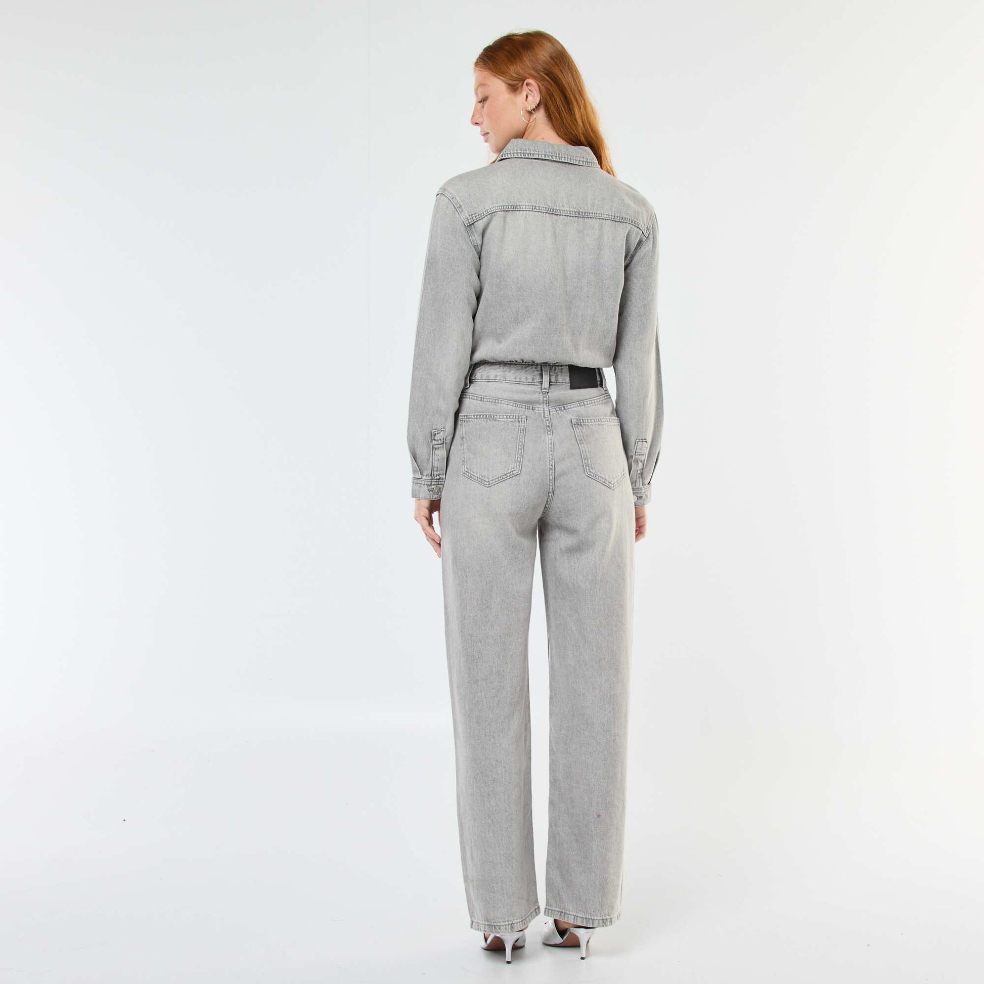 Mono jean de manga larga GRIS