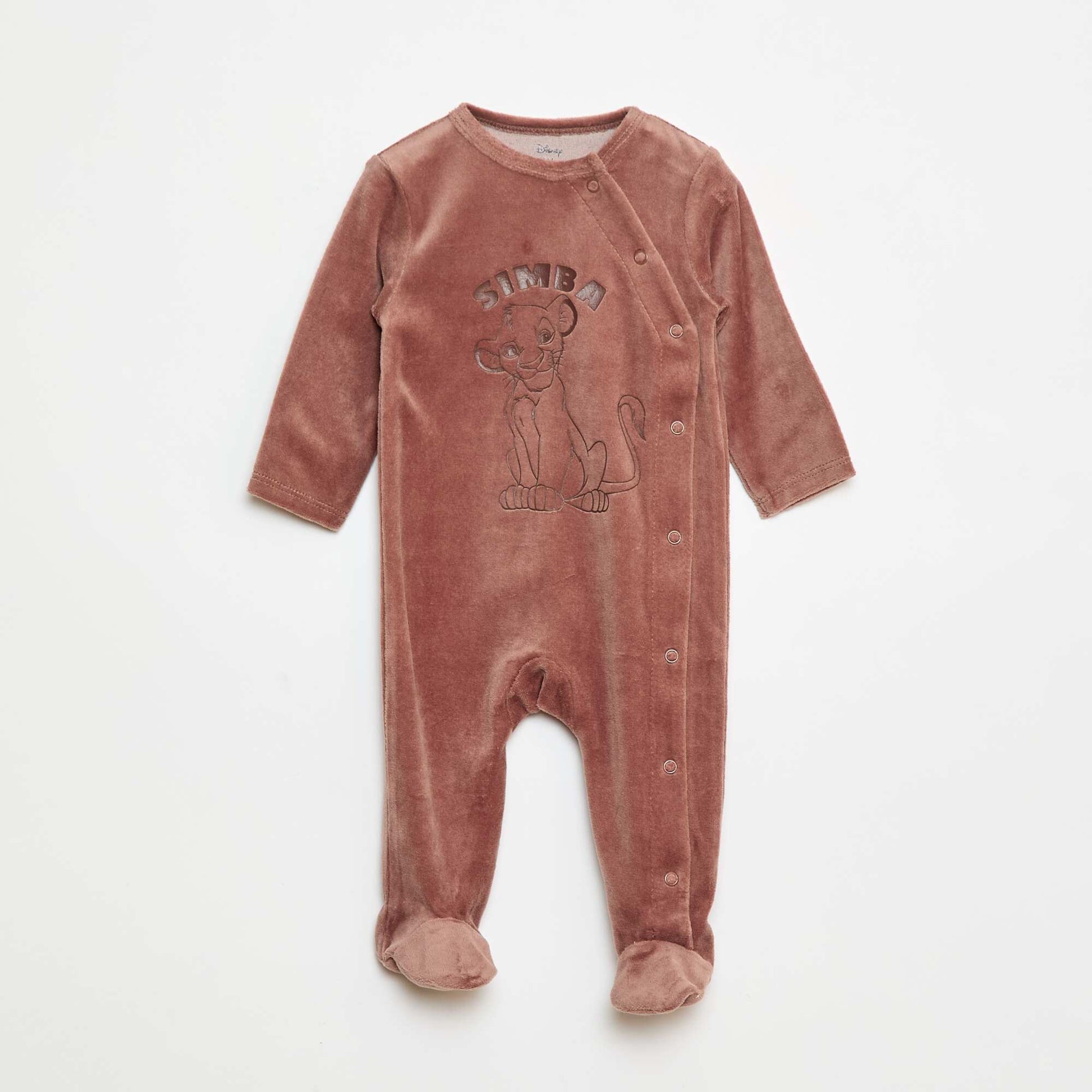 Pijama enterizo de terciopelo 'Simba' 'Disney' MARRON