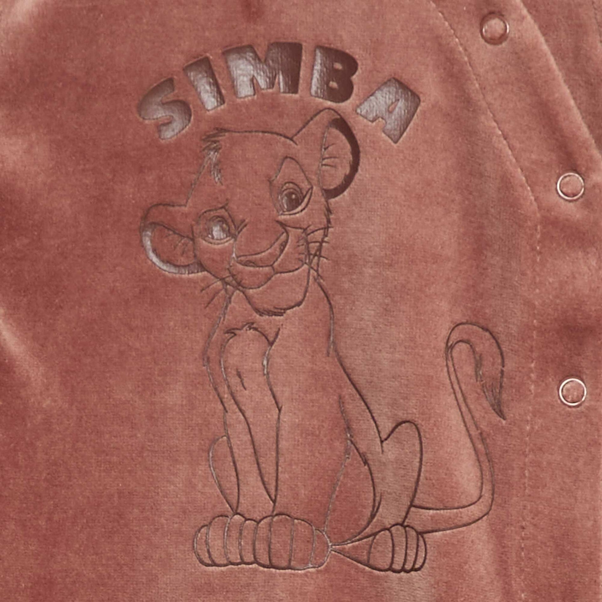 Pijama enterizo de terciopelo 'Simba' 'Disney' MARRON