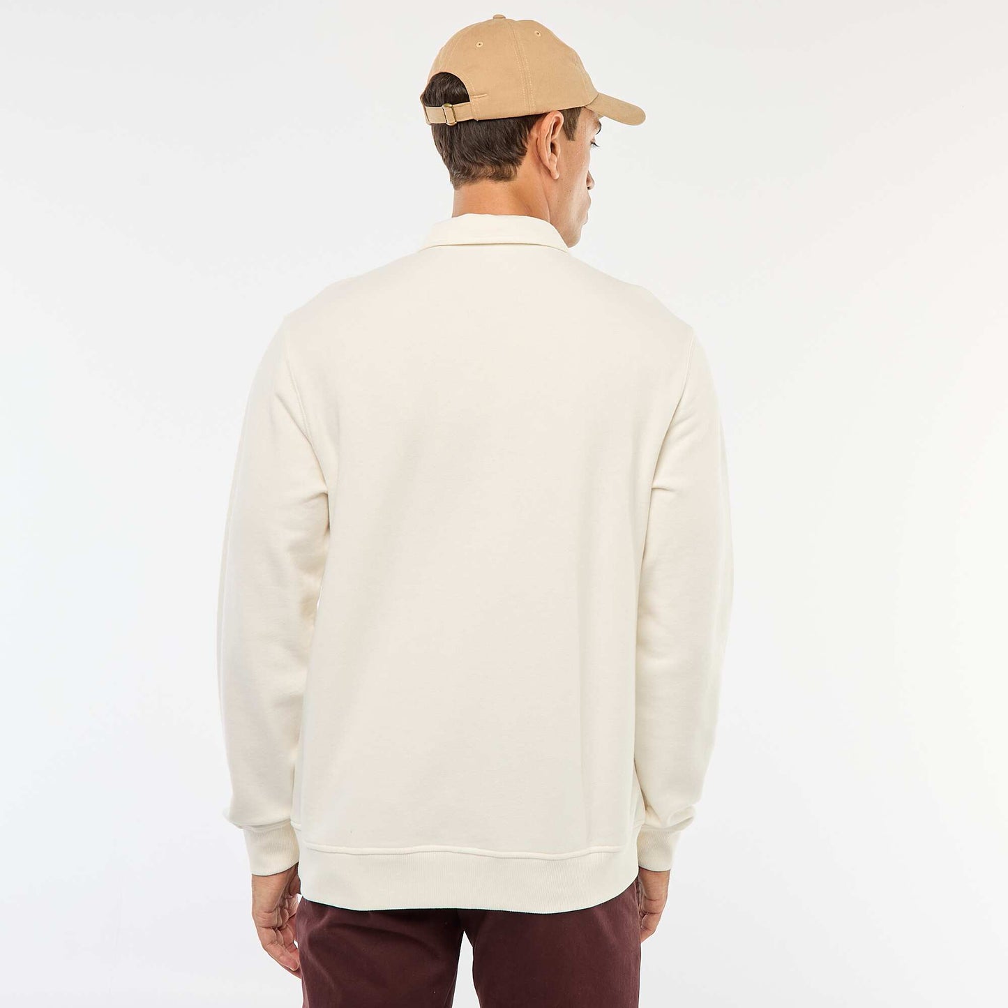 Buzo remera lisa de manga larga BLANCO
