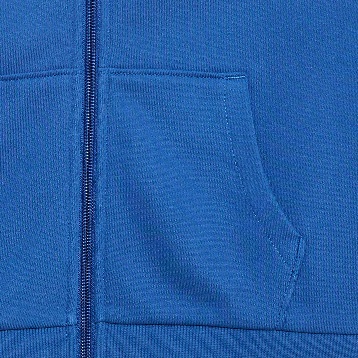 Buzo lisa con cremallera y capucha AZUL