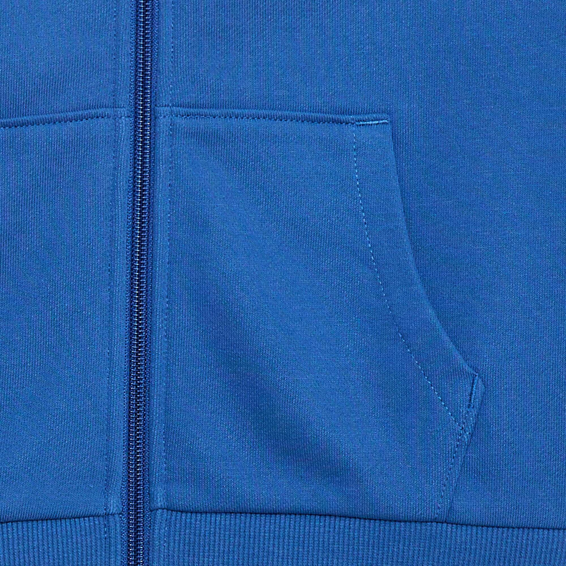 Buzo lisa con cremallera y capucha AZUL