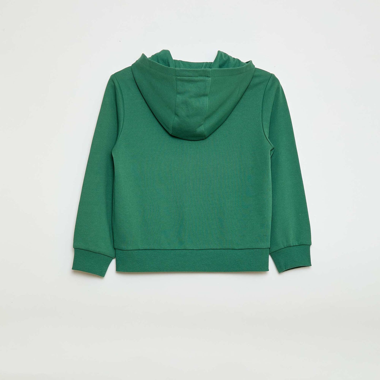 Buzo lisa con cremallera y capucha VERDE