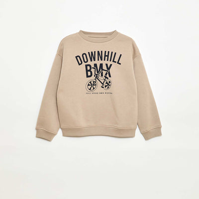 Buzo ancha con estampado BEIGE