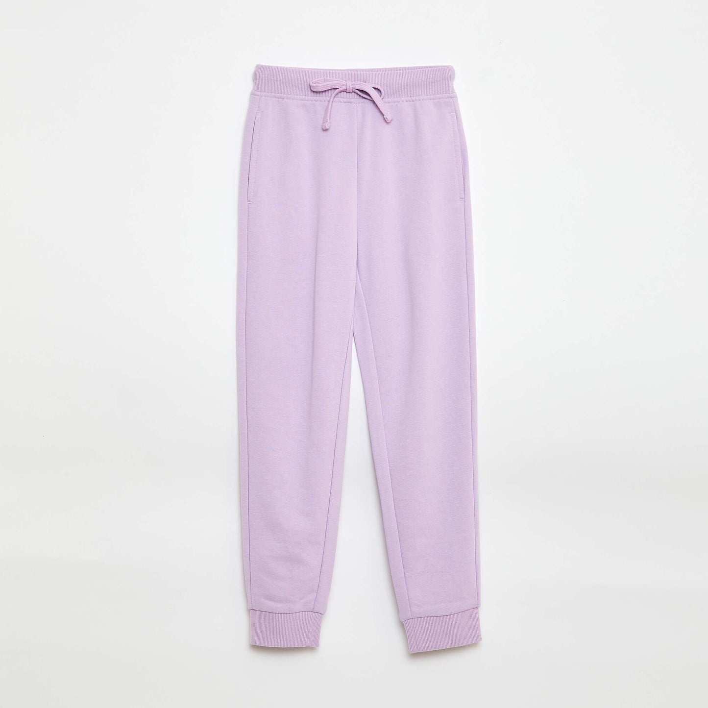Pantalón de chándal liso con cintura elástica PURPURA