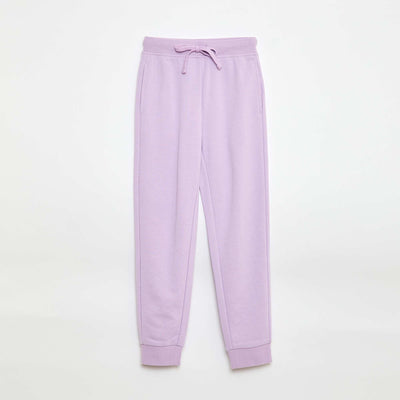 Pantalón de chándal liso con cintura elástica PURPURA