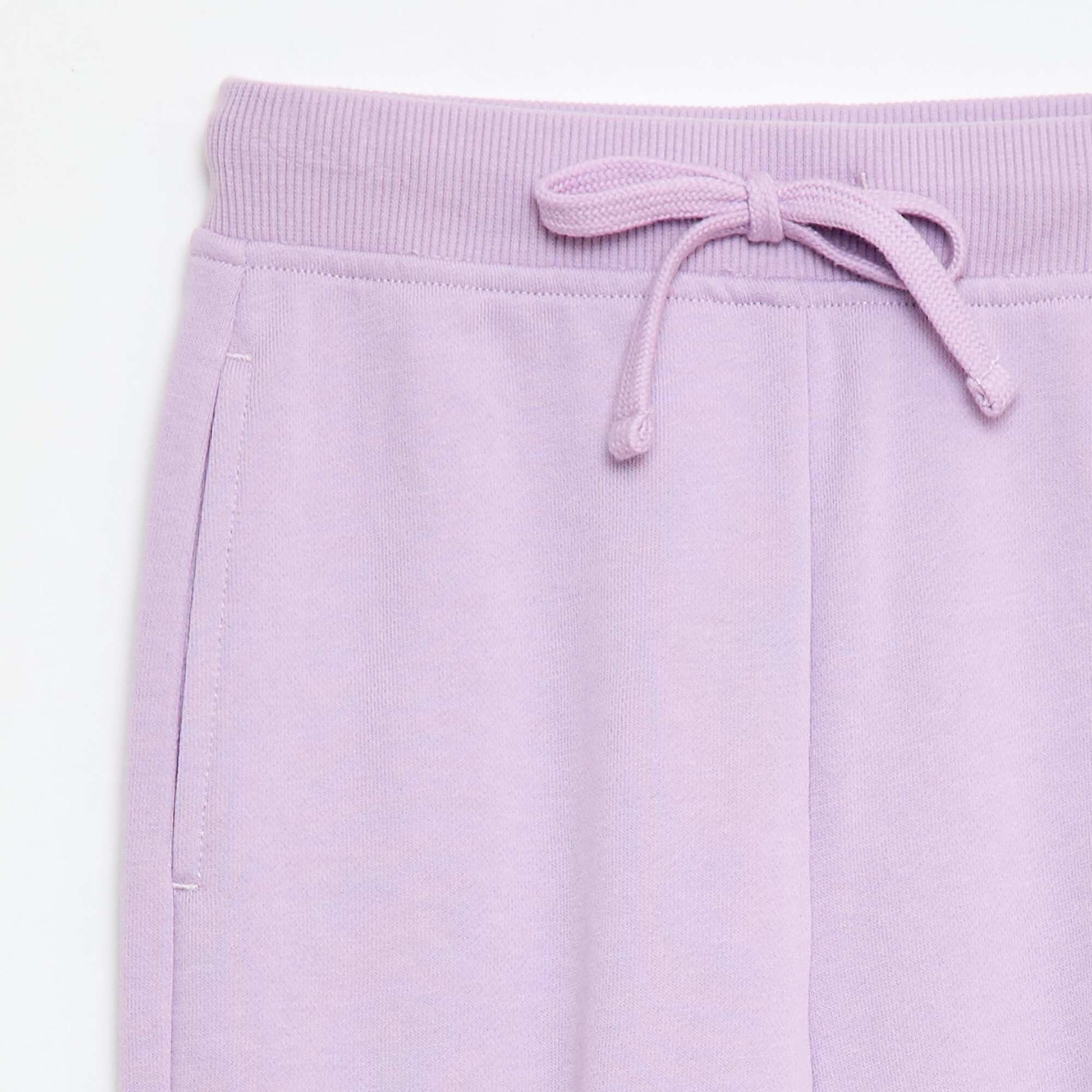 Pantalón de chándal liso con cintura elástica PURPURA