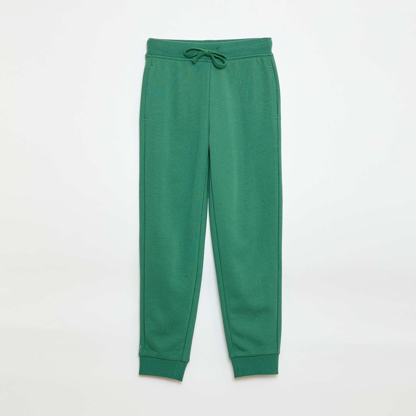 Pantalón de chándal liso con cintura elástica VERDE