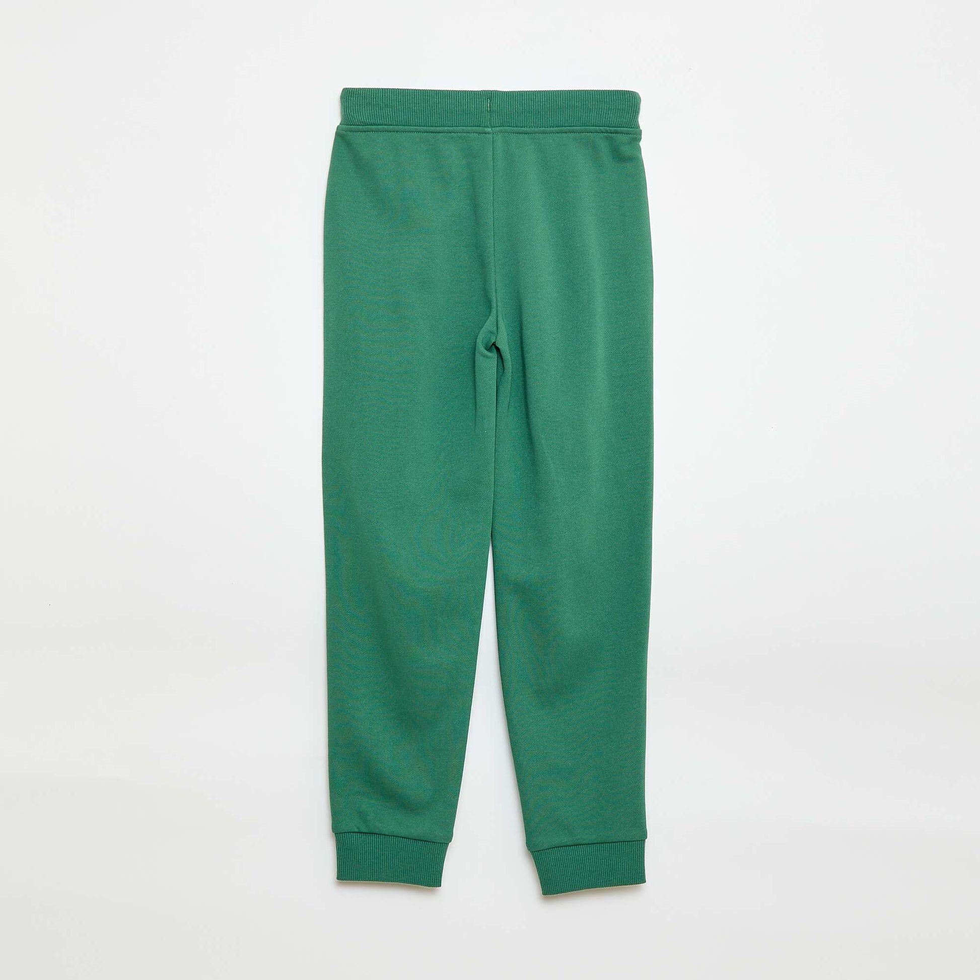 Pantalón de chándal liso con cintura elástica VERDE