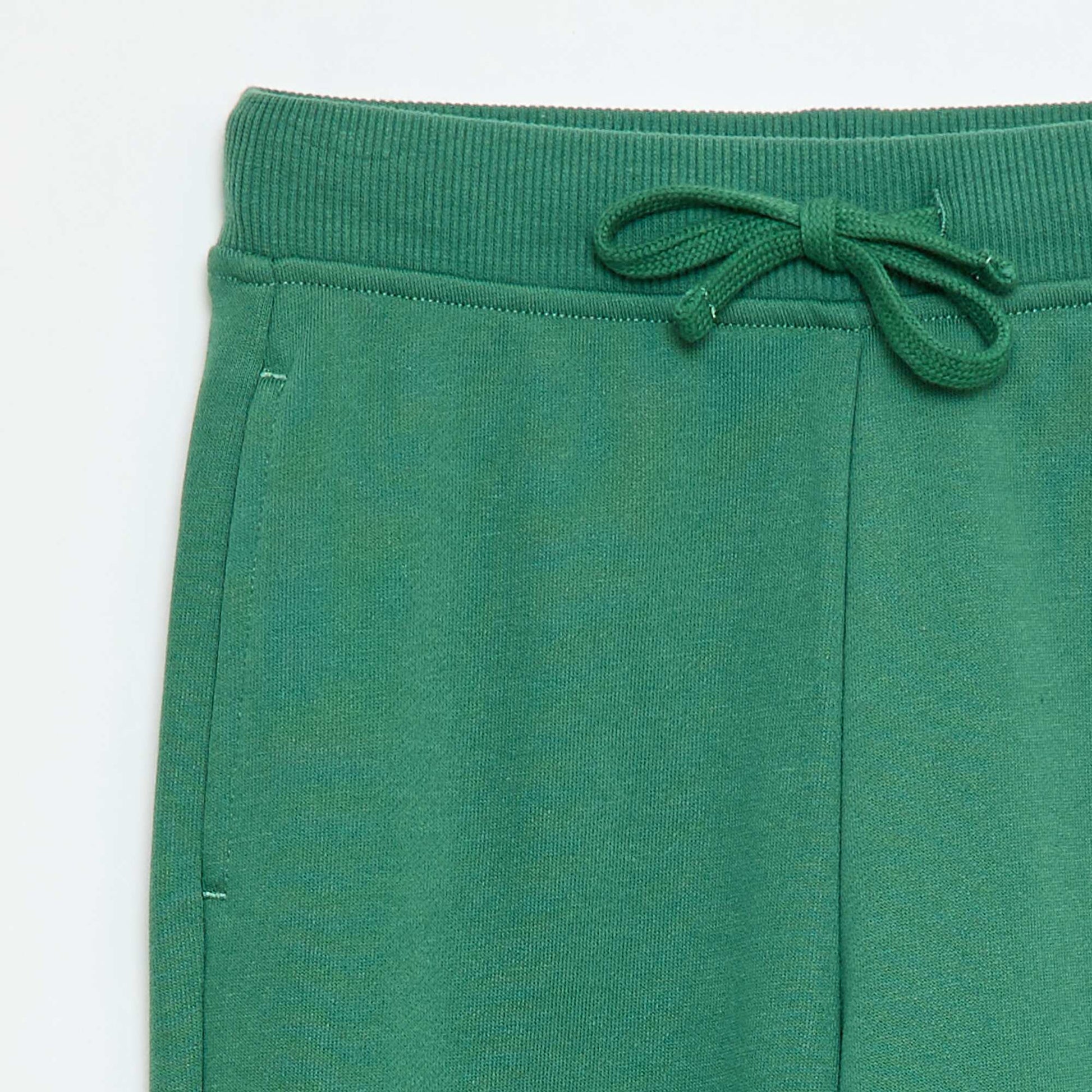 Pantalón de chándal liso con cintura elástica VERDE