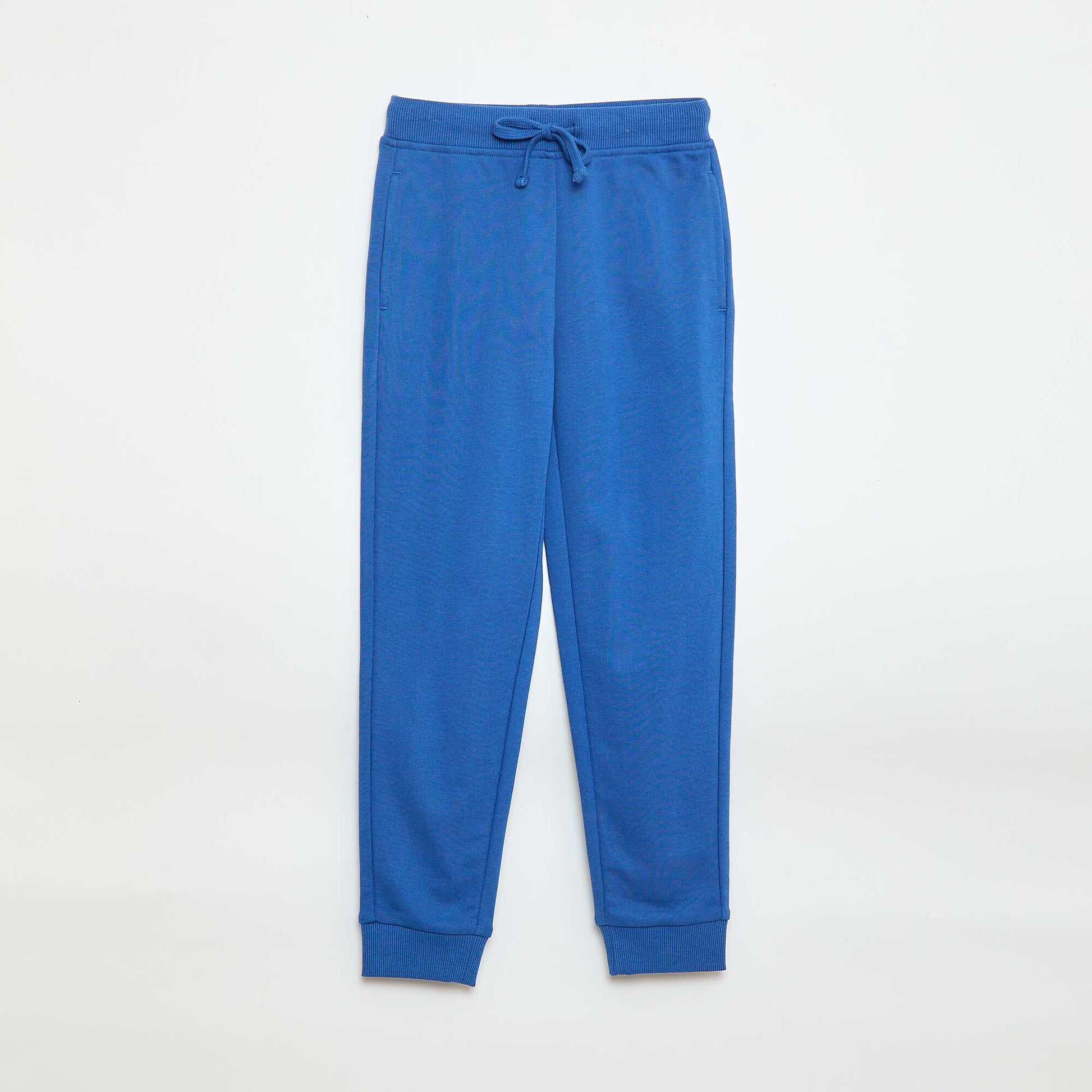 Pantalón de chándal liso con cintura elástica AZUL