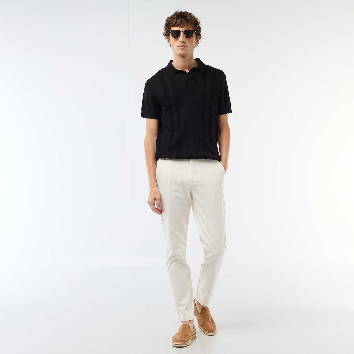 Pantalón chino de twill BLANCO